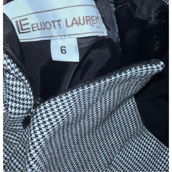 Elliott Lauren black white skirt sz 6 Mini Minimalist Office Siren Secretary - Picture 4 of 5